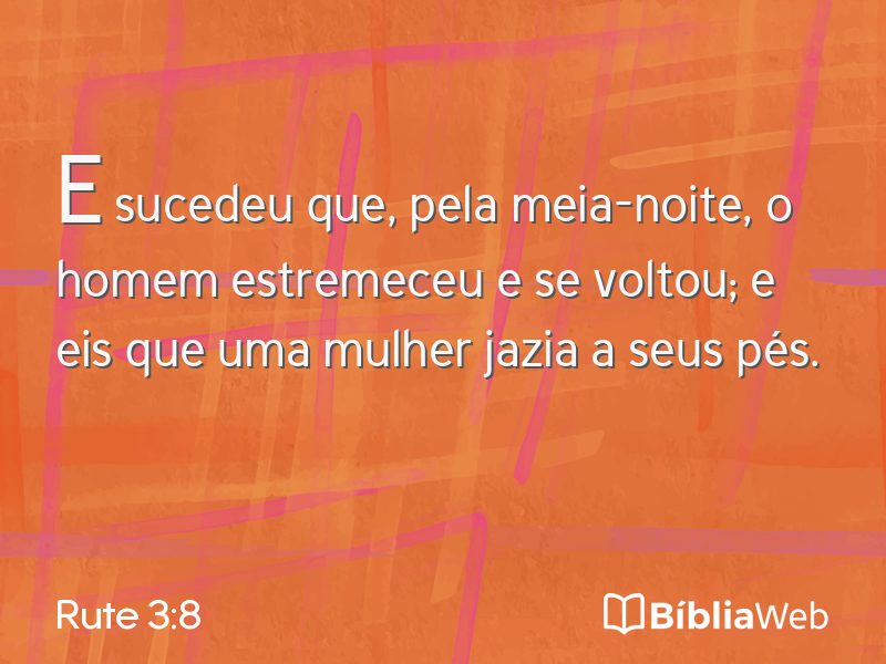 Rute 3:8 em imagem para compartilhar