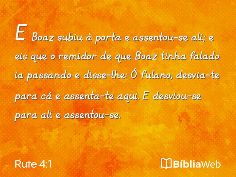 Rute 4:1 em imagem para compartilhar