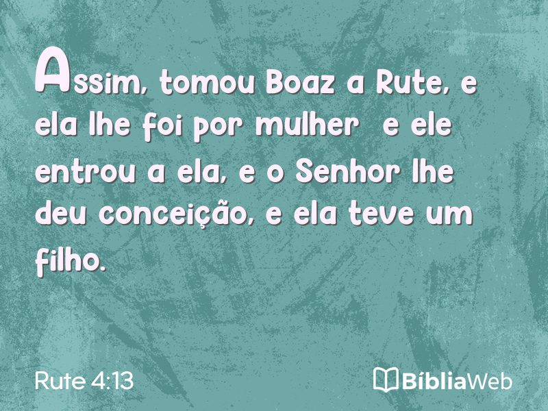 Rute 4:13 em imagem para compartilhar