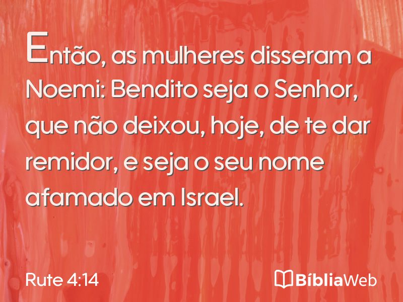 Rute 4:14 em imagem para compartilhar