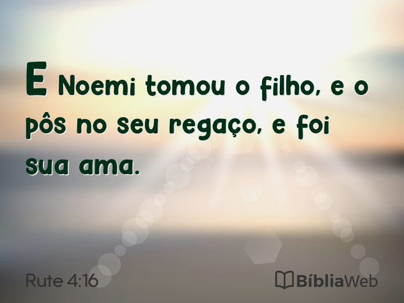 Rute 4:16 em imagem para compartilhar