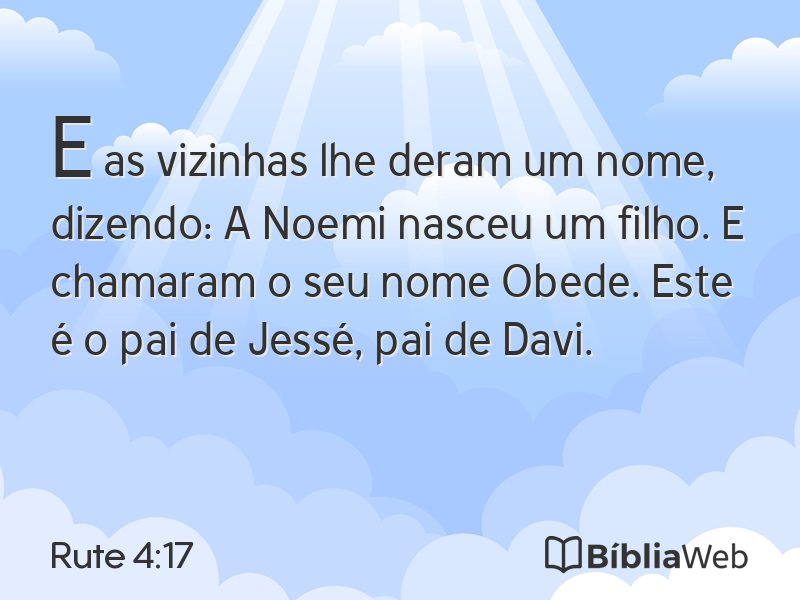 Rute 4:17 em imagem para compartilhar