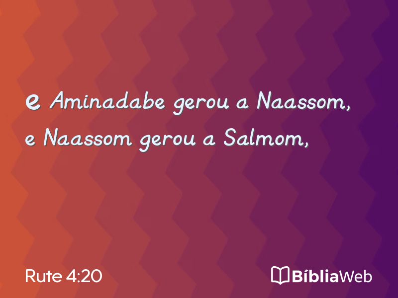 Rute 4:20 em imagem para compartilhar