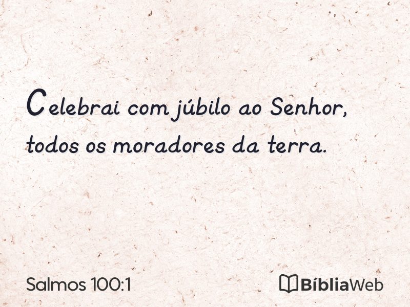 Salmos 100:1 em imagem para compartilhar