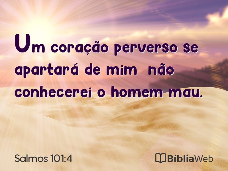 Salmos 101:4 em imagem para compartilhar