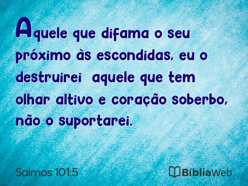Salmos 101:5 em imagem para compartilhar