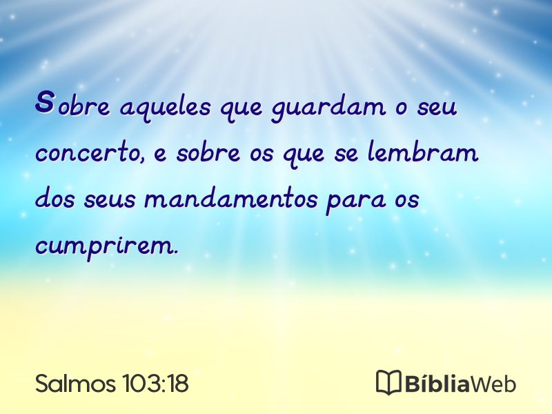 Salmos 103:18 em imagem para compartilhar