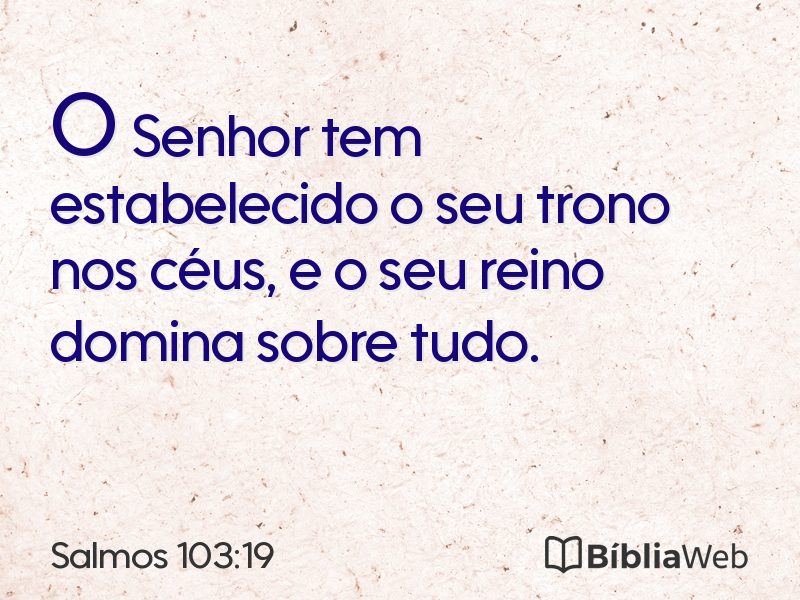 Salmos 103:19 em imagem para compartilhar