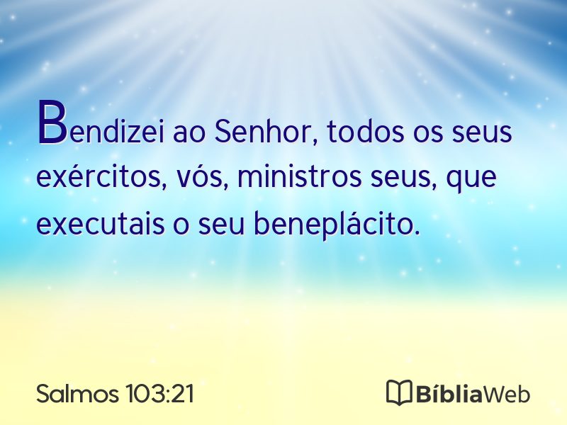 Salmos 103:21 em imagem para compartilhar
