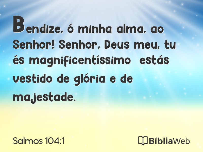 Salmos 104:1 em imagem para compartilhar