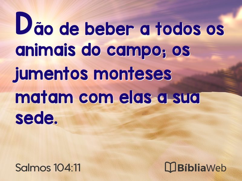 Salmos 104:11 em imagem para compartilhar