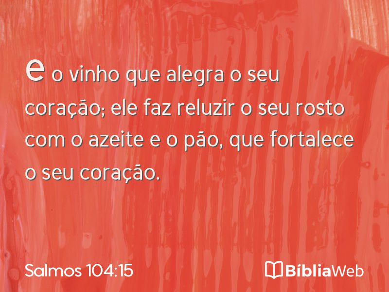 Salmos 104:15 em imagem para compartilhar