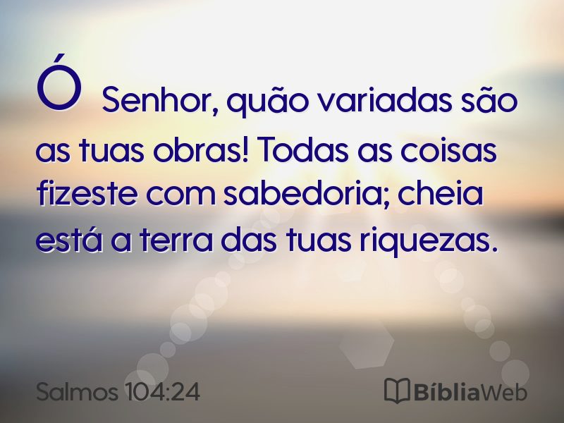 Salmos 104:24 em imagem para compartilhar