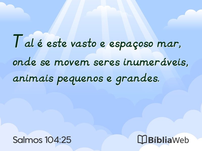 Salmos 104:25 em imagem para compartilhar