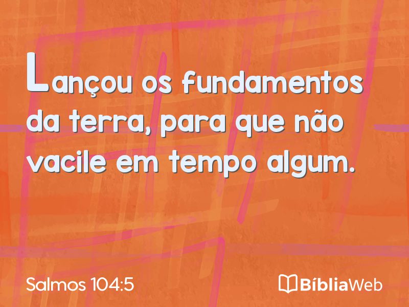 Salmos 104:5 em imagem para compartilhar