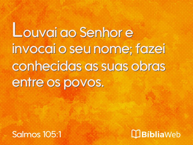 Salmos 105:1 em imagem para compartilhar
