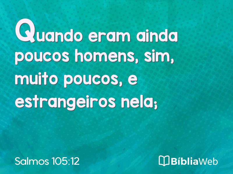 Salmos 105:12 em imagem para compartilhar