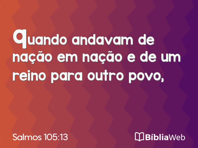 Salmos 105:13 em imagem para compartilhar