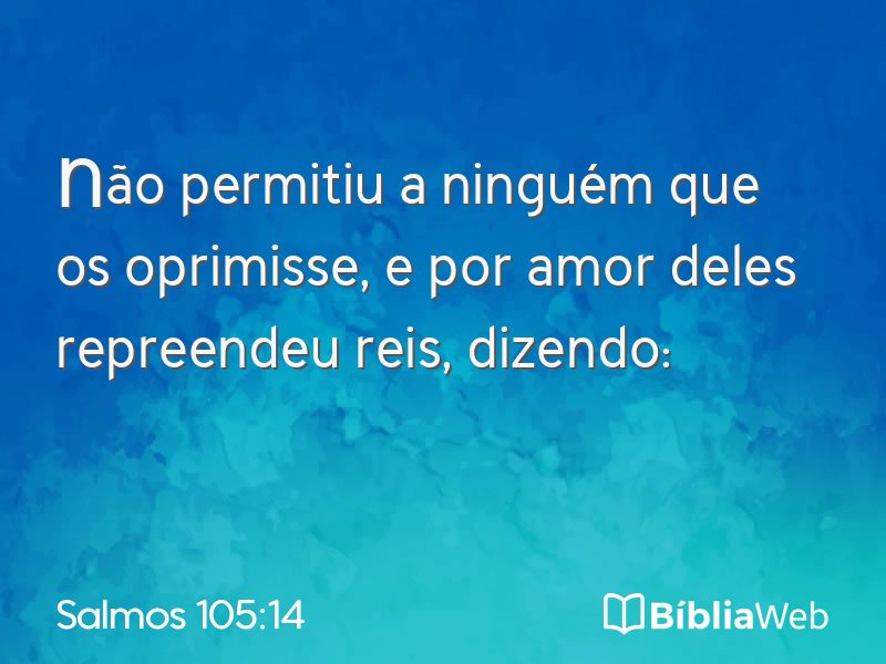 Salmos 105:14 em imagem para compartilhar