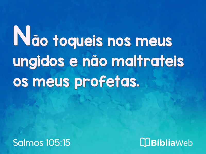 Salmos 105:15 em imagem para compartilhar