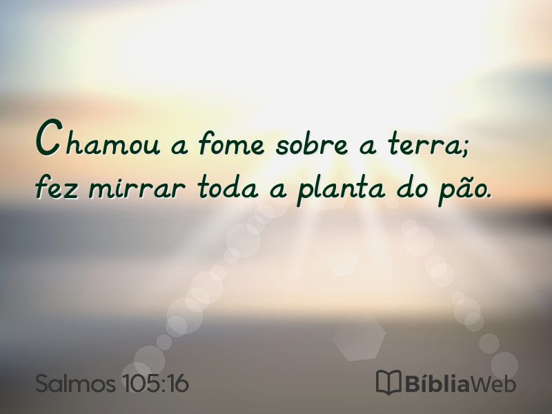 Salmos 105:16 em imagem para compartilhar