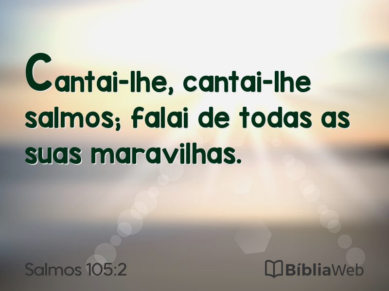 Salmos 105:2 em imagem para compartilhar
