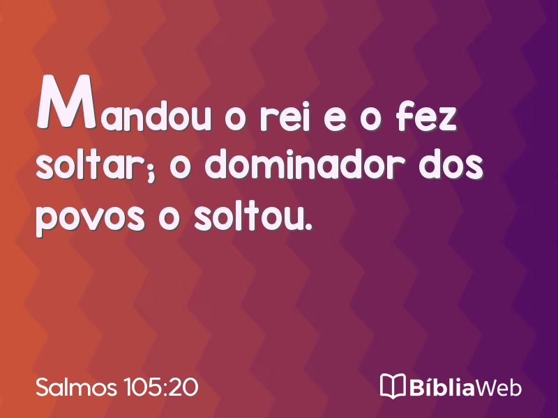 Salmos 105:20 em imagem para compartilhar