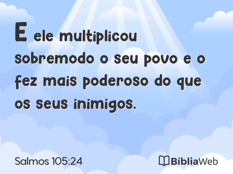 Salmos 105:24 em imagem para compartilhar