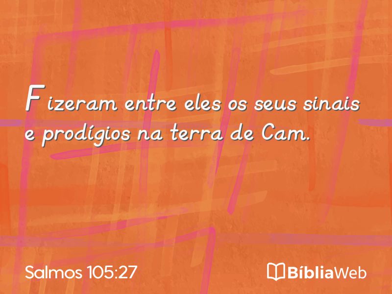 Salmos 105:27 em imagem para compartilhar
