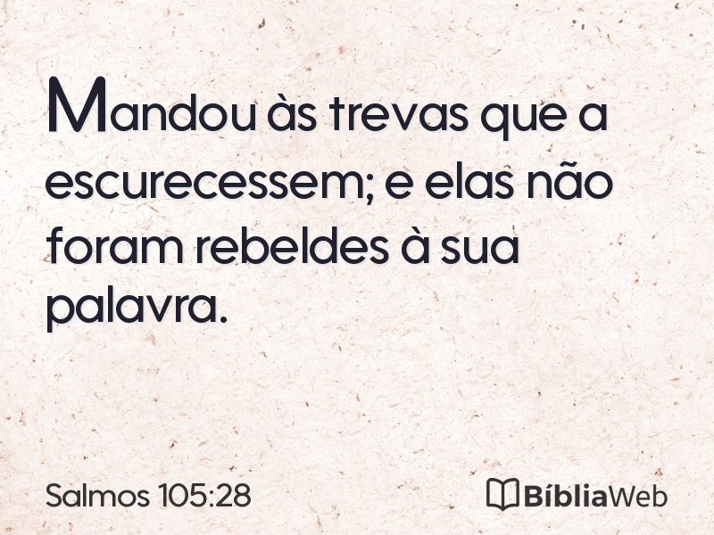 Salmos 105:28 em imagem para compartilhar