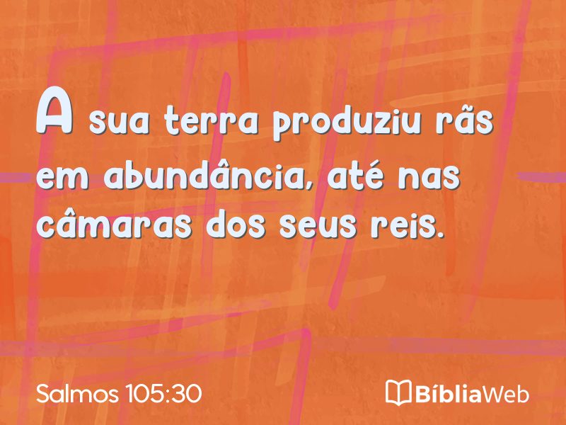 Salmos 105:30 em imagem para compartilhar