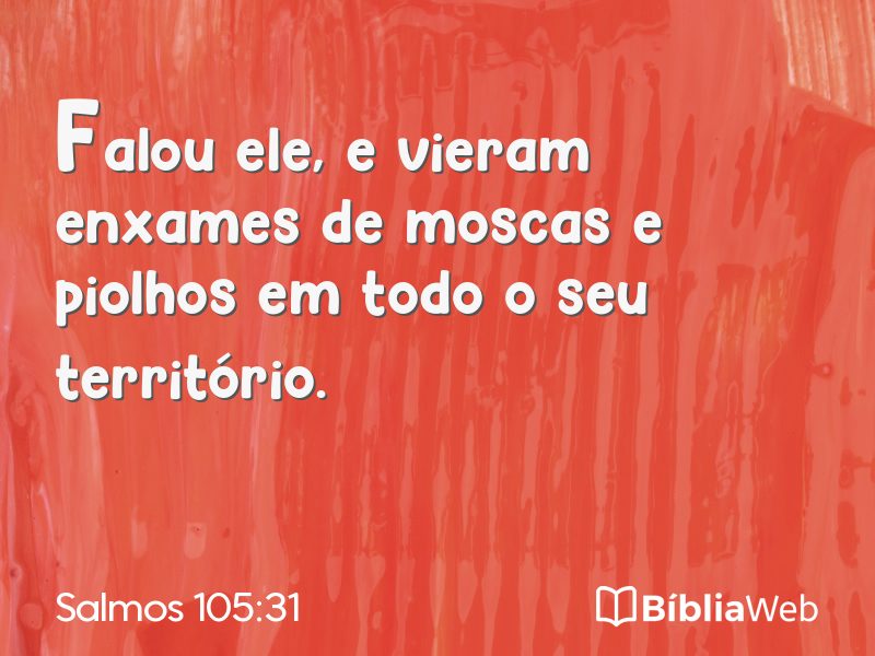 Salmos 105:31 em imagem para compartilhar
