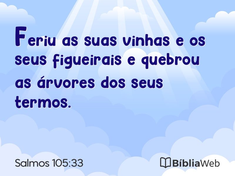 Salmos 105:33 em imagem para compartilhar