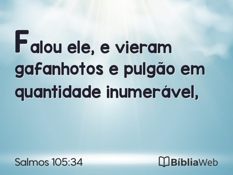 Salmos 105:34 em imagem para compartilhar