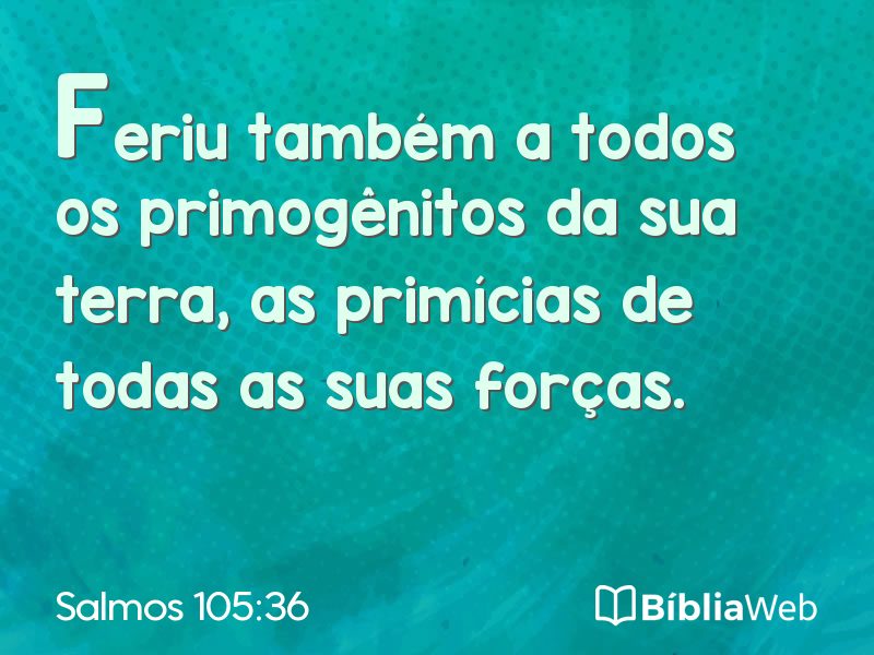Salmos 105:36 em imagem para compartilhar