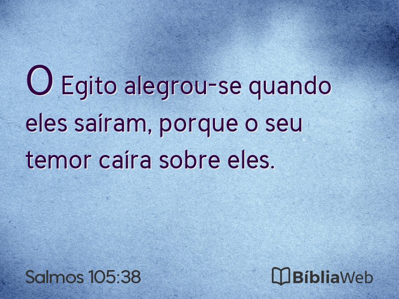 Salmos 105:38 em imagem para compartilhar