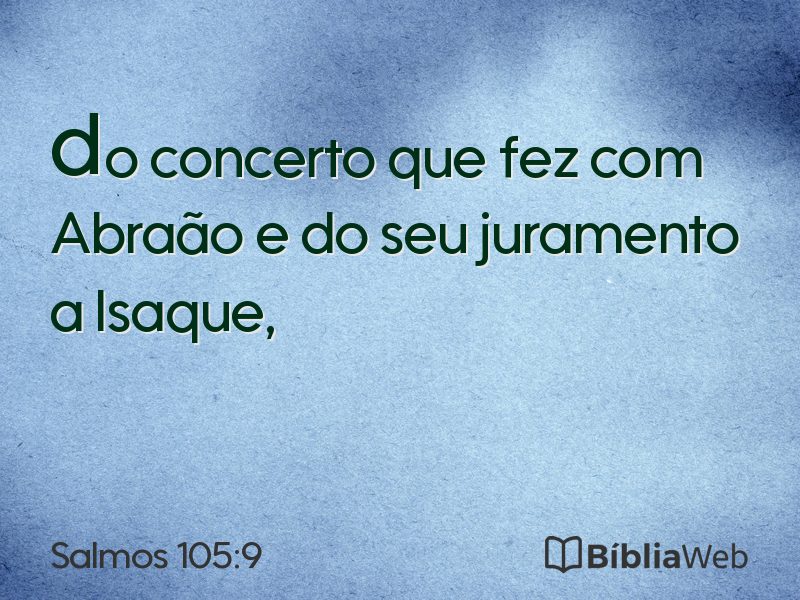 Salmos 105:9 em imagem para compartilhar