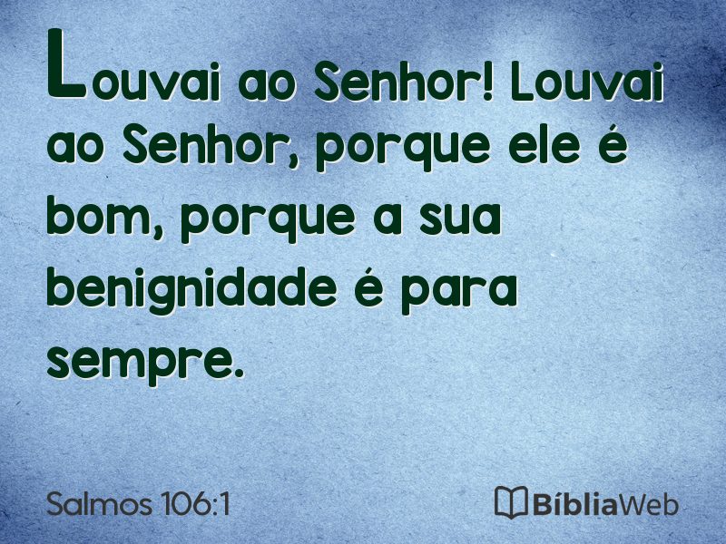 Salmos 106:1 em imagem para compartilhar
