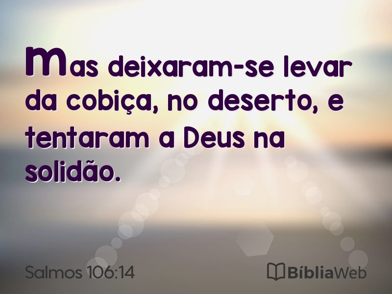 Salmos 106:14 em imagem para compartilhar
