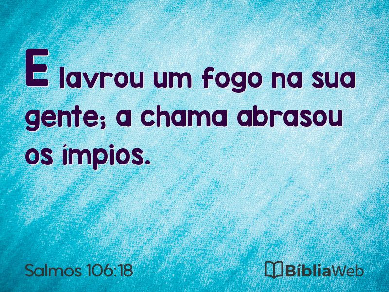 Salmos 106:18 em imagem para compartilhar