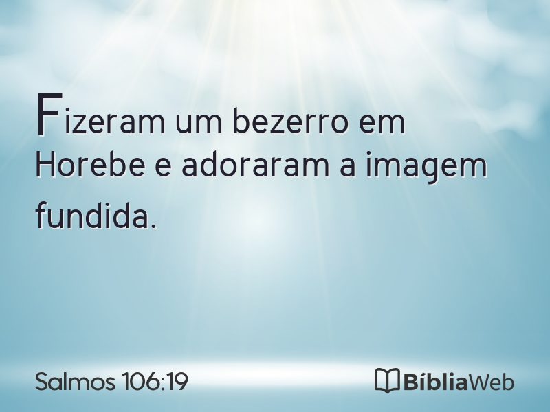Salmos 106:19 em imagem para compartilhar