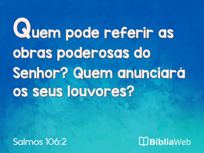 Salmos 106:2 em imagem para compartilhar