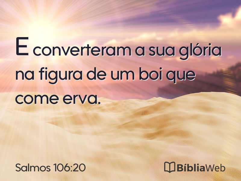 Salmos 106:20 em imagem para compartilhar
