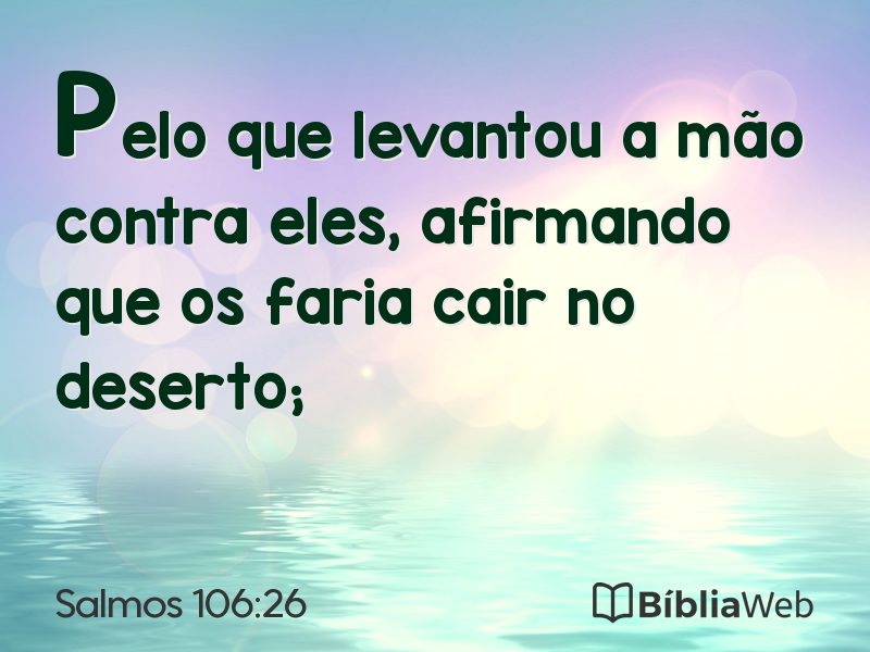 Salmos 106:26 em imagem para compartilhar
