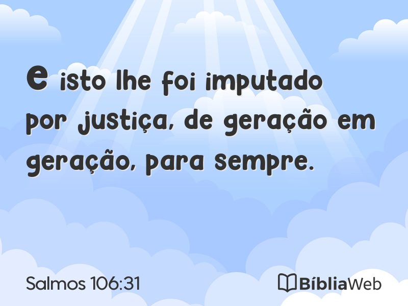 Salmos 106:31 em imagem para compartilhar