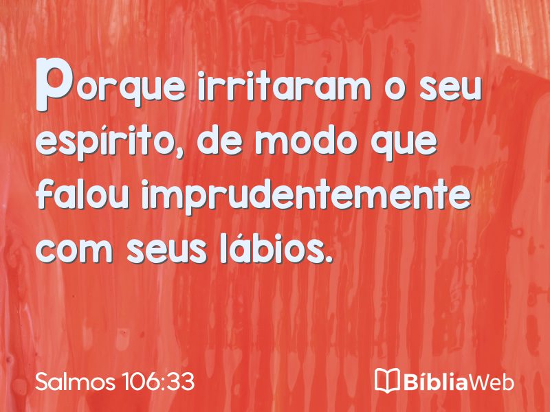 Salmos 106:33 em imagem para compartilhar