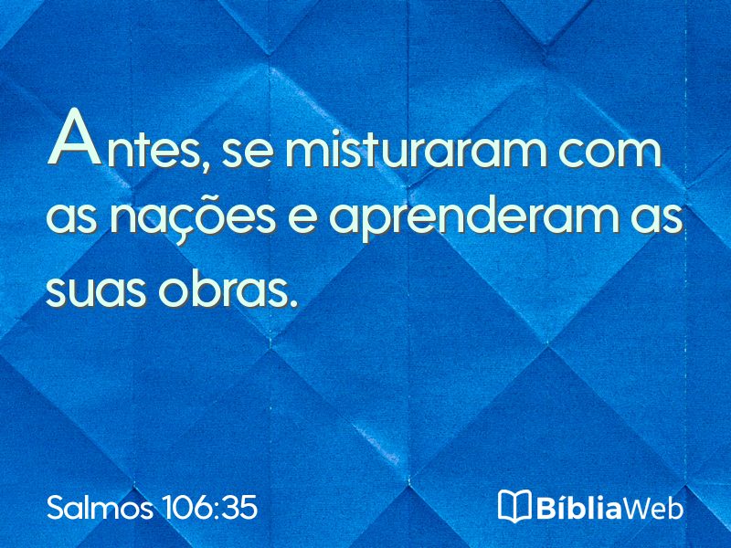 Salmos 106:35 em imagem para compartilhar