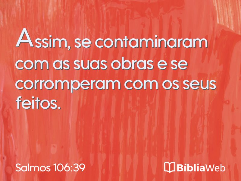 Salmos 106:39 em imagem para compartilhar