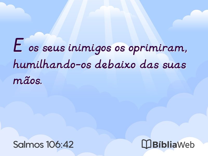 Salmos 106:42 em imagem para compartilhar