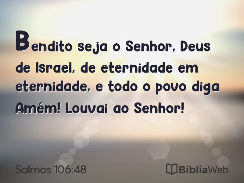 Salmos 106:48 em imagem para compartilhar